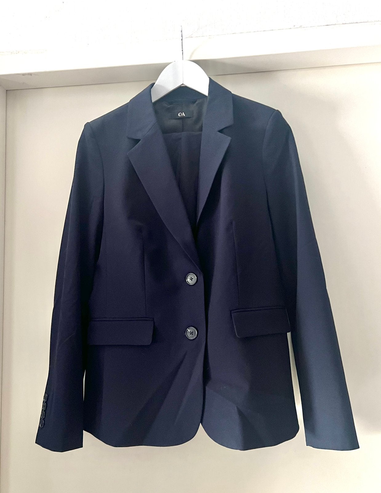 Broekpak c&A marine blauw, Maat 38/40 (M), Kostuum of Pak, Blauw, Nieuw