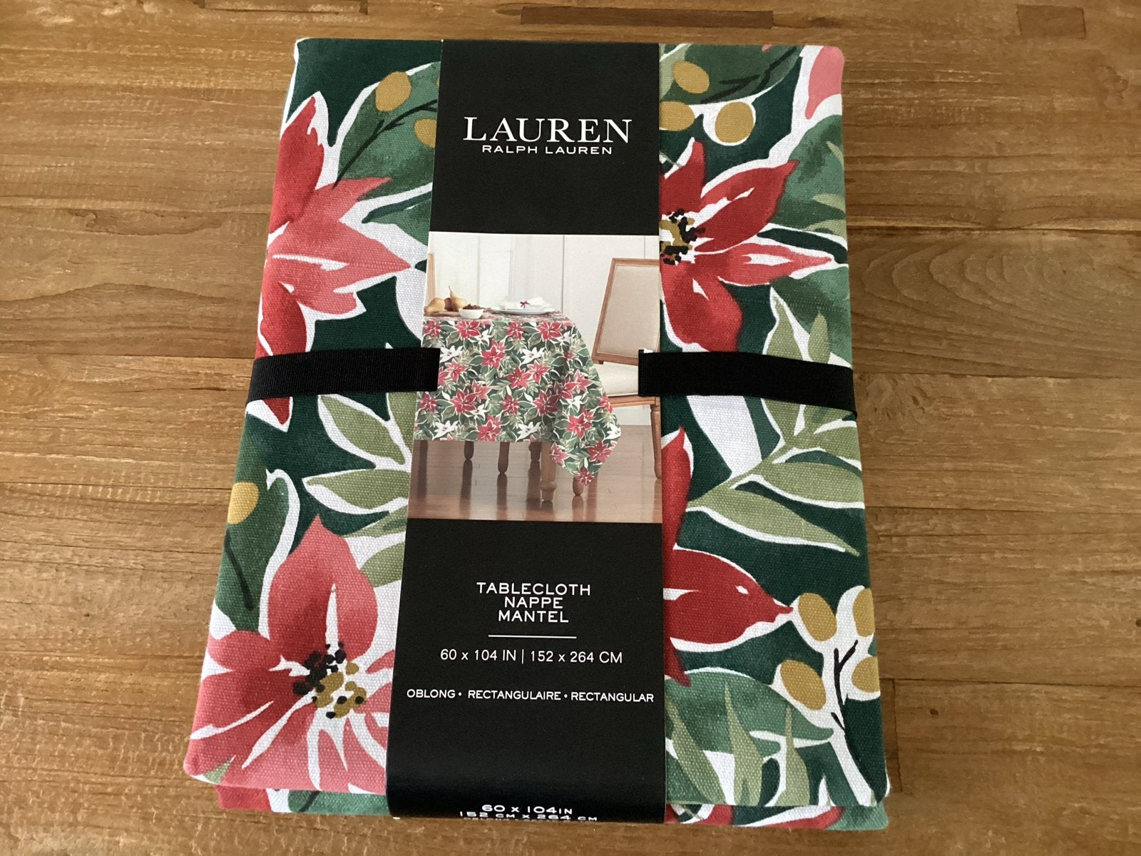 Ralph Lauren Kerst Tafelkleed - Nieuw in verpakking, Huis en Inrichting, Verzenden, Nieuw, Katoen, Meerkleurig