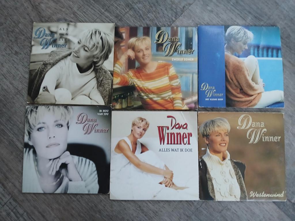 dana winner cd singles 6 stuks krasvrij, Verzenden, Zo goed als nieuw