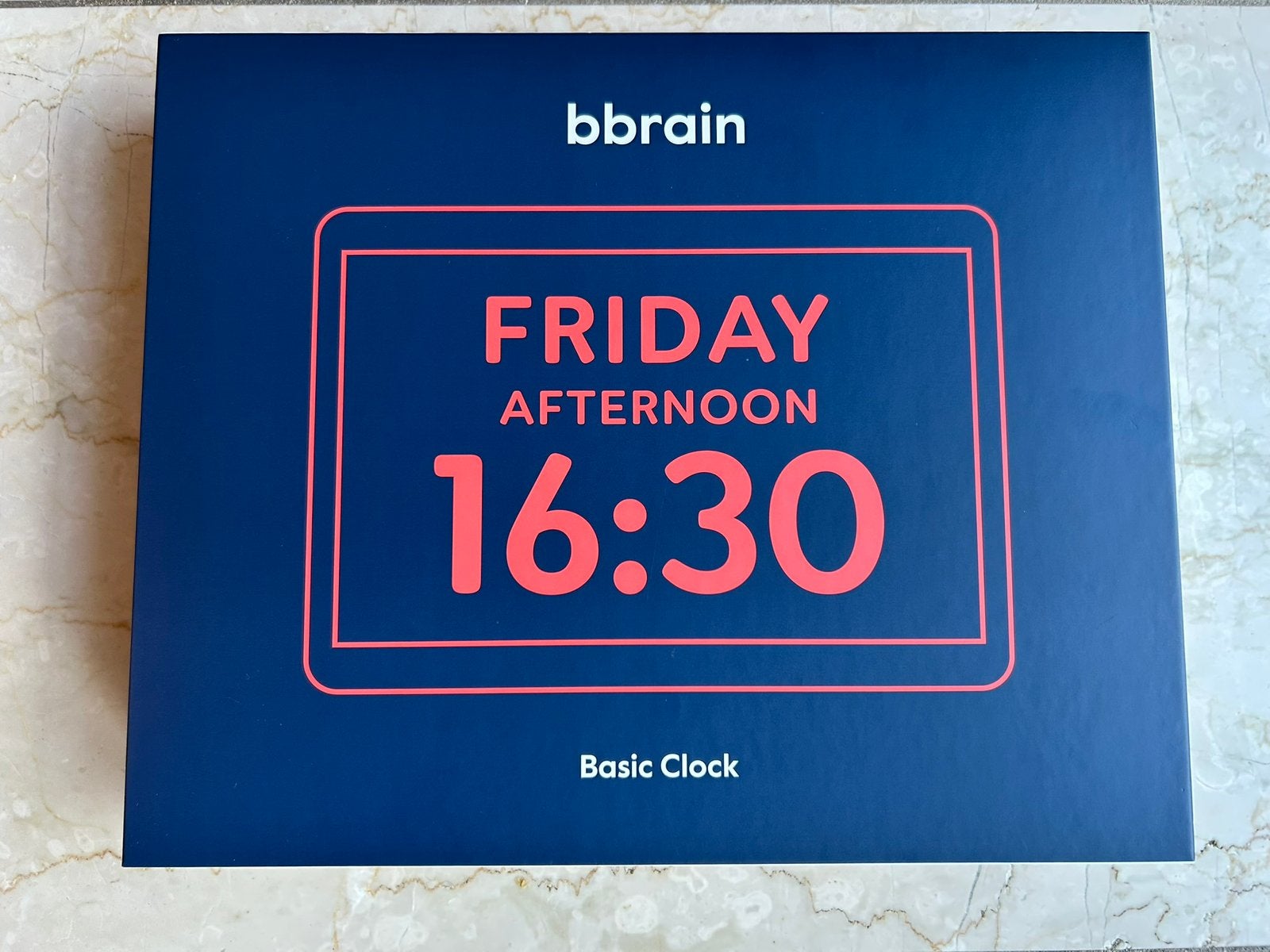 BBrain Basic Clock, Huis en Inrichting, Wit, Ophalen of Verzenden, Zo goed als nieuw, Tafelklok