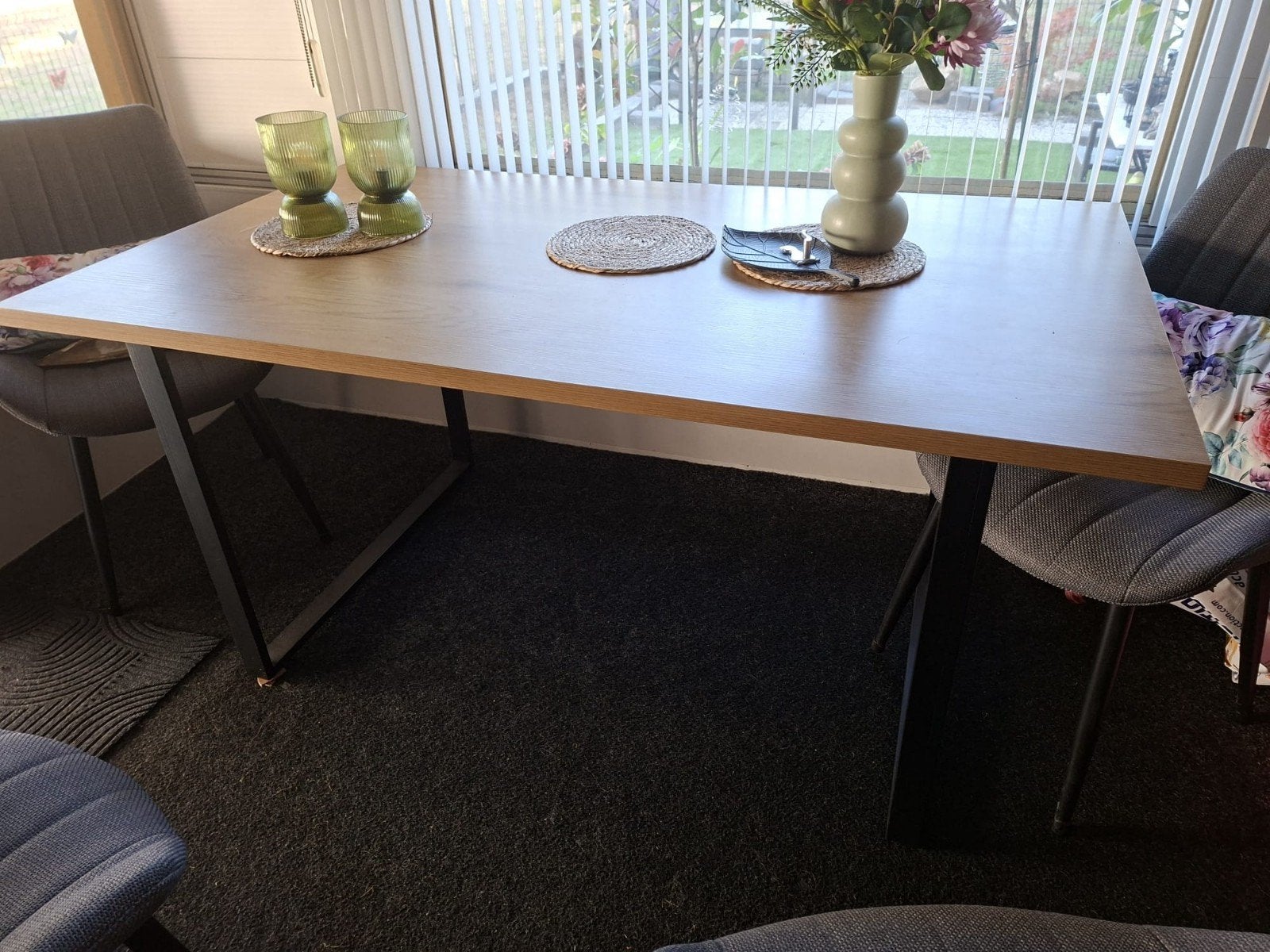 Moderne eetkamertafel 160x90 cm, Ophalen, Rechthoekig, 150 tot 200 cm, 50 tot 100 cm