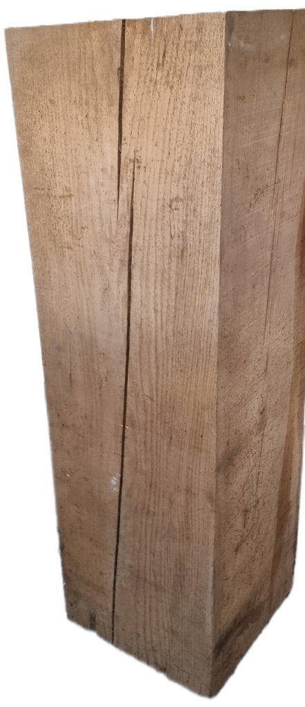 Massief eiken houten sokkel 34x34x120 cm, Huis en Inrichting, Woonaccessoires | Zuilen en Pilaren, Ophalen, Gebruikt