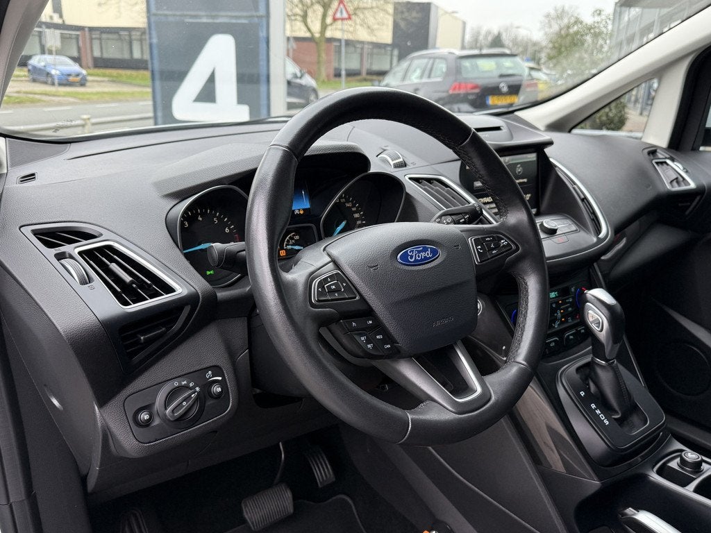 Ford C-MAX BWJ 2016 | 1.5T 150PK Titanium AUTOMAAT | TREKHAA, Auto's, 15 km/l, 4 cilinders, 150 pk, Leder en Stof