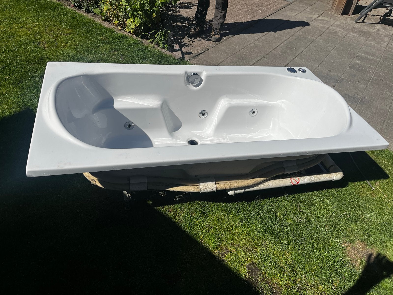 Rhiho Whirlpool/bubbelbad 90 x 180 cm - Gratis af te halen, Ophalen, Gebruikt, Bad