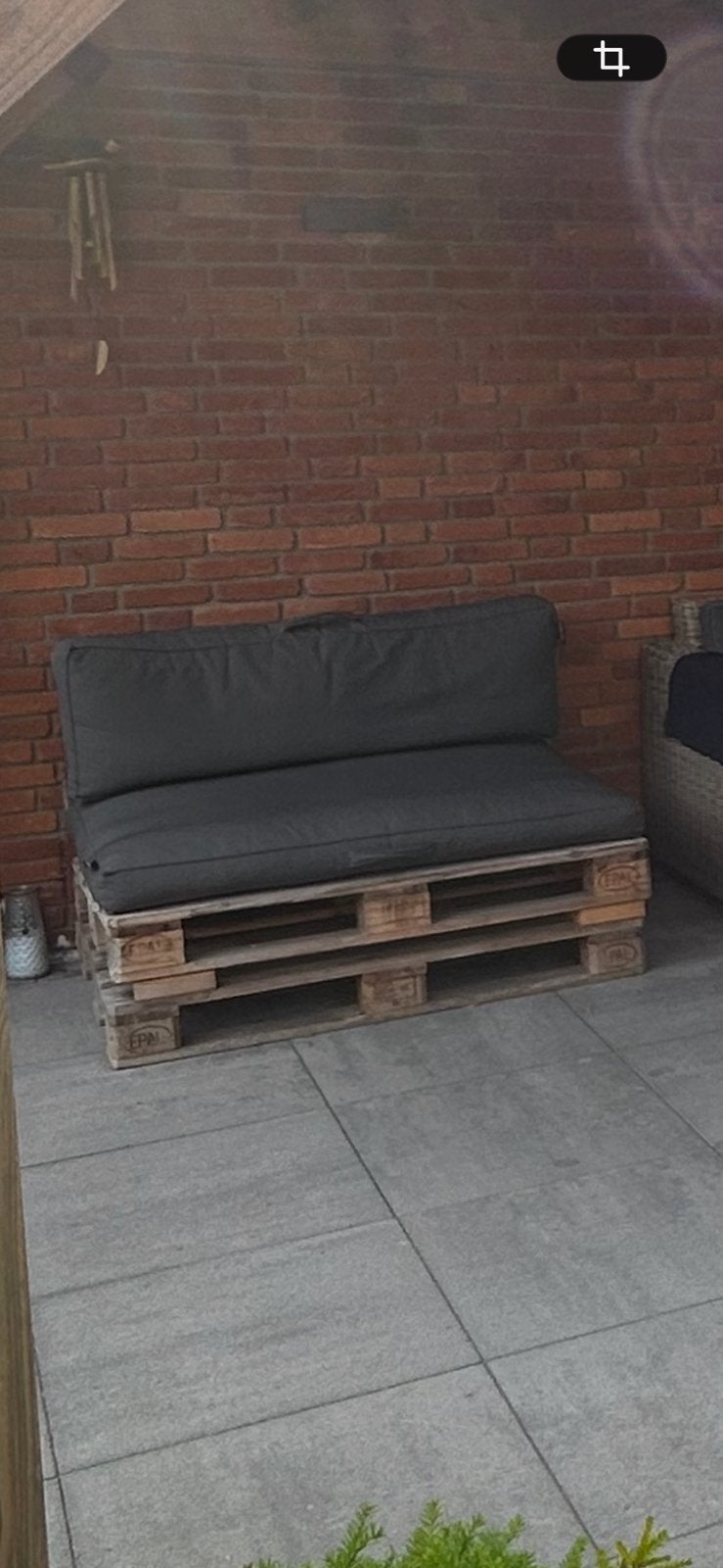 Redzipper palletkussens grijs (1 set) 80x120x10, Ophalen, Zo goed als nieuw, 2 zitplaatsen