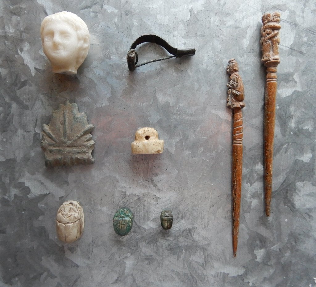 Lotje ( 9 stuks) archeologische en antieke vondsten., Antiek en Kunst, Antiek | Keramiek en Aardewerk, Verzenden