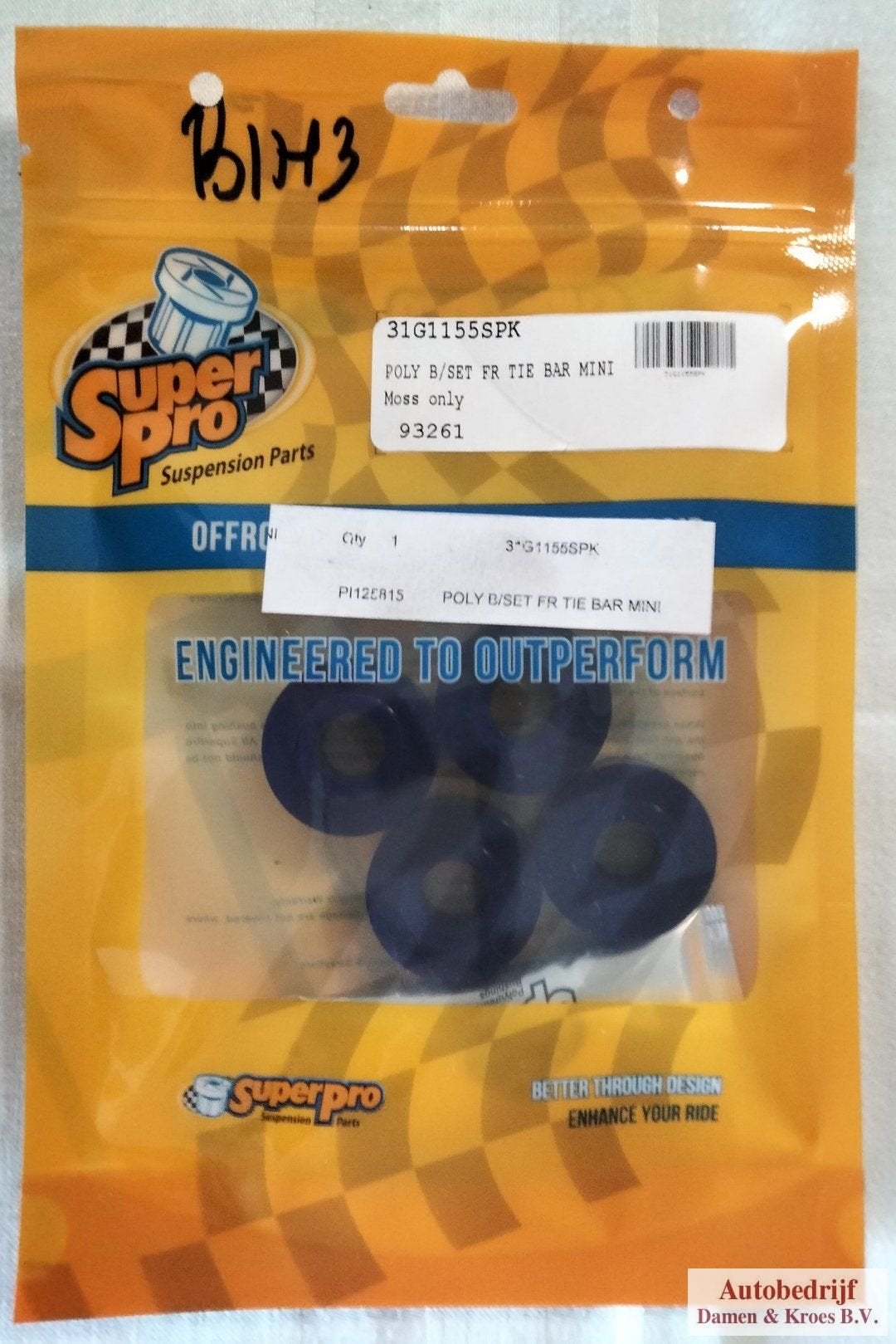 Wielophanging onderdeel 31G1155SPK Trekstangrubber Mini, Rover, -, -, Nieuw