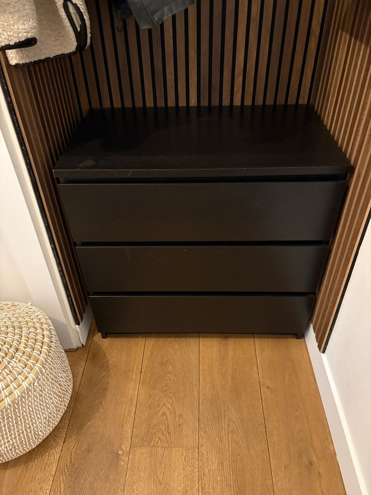 Ikea malm ladekast met 3 laden - zwart bruin, Huis en Inrichting, Kasten | Ladekasten, Zo goed als nieuw, Minder dan 100 cm, 50 tot 100 cm