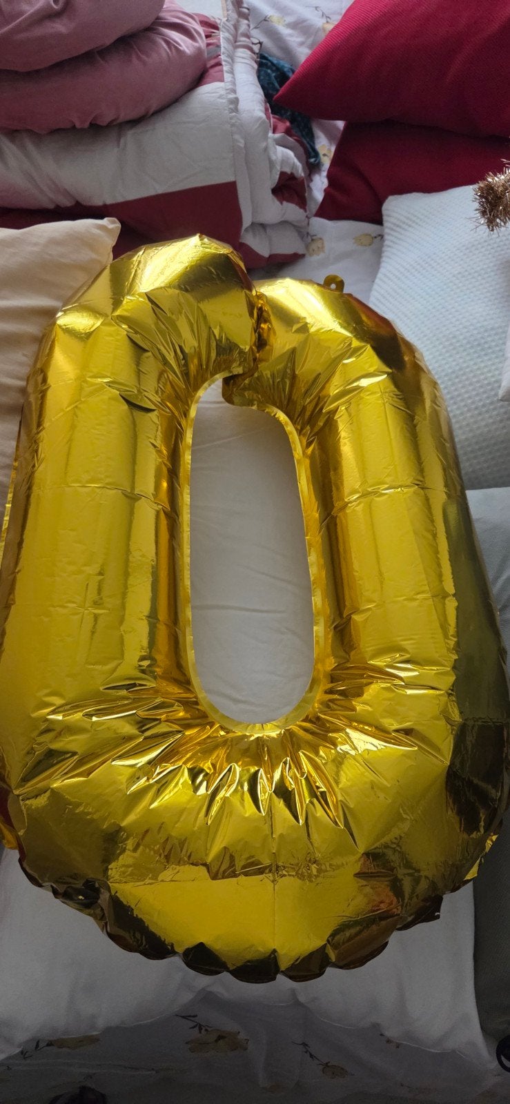 Gouden folieballon '0' - 60 cm, Ophalen, Nieuw, Versiering, Verjaardag