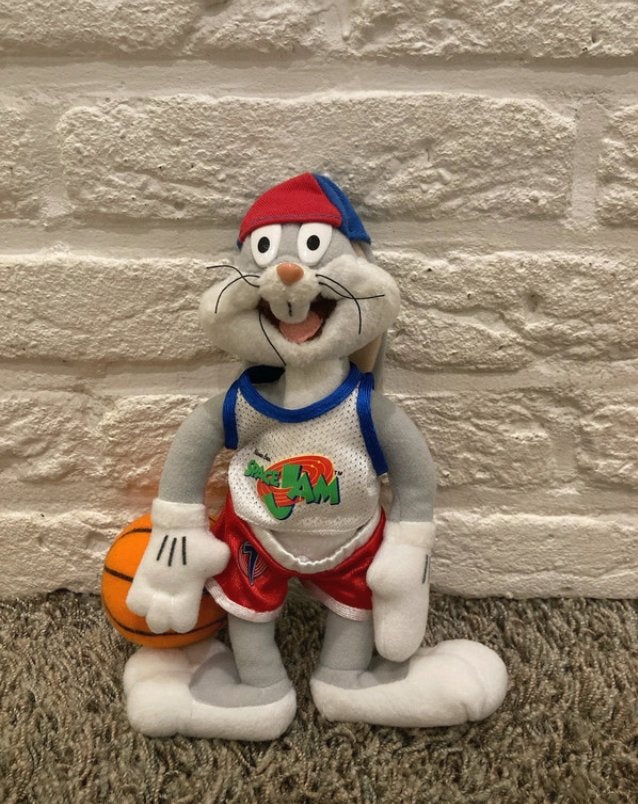 Retro Bugs Bunny knuffel 1996 Space Jam, Overige merken, Overige karakters, Grijs, Konijn