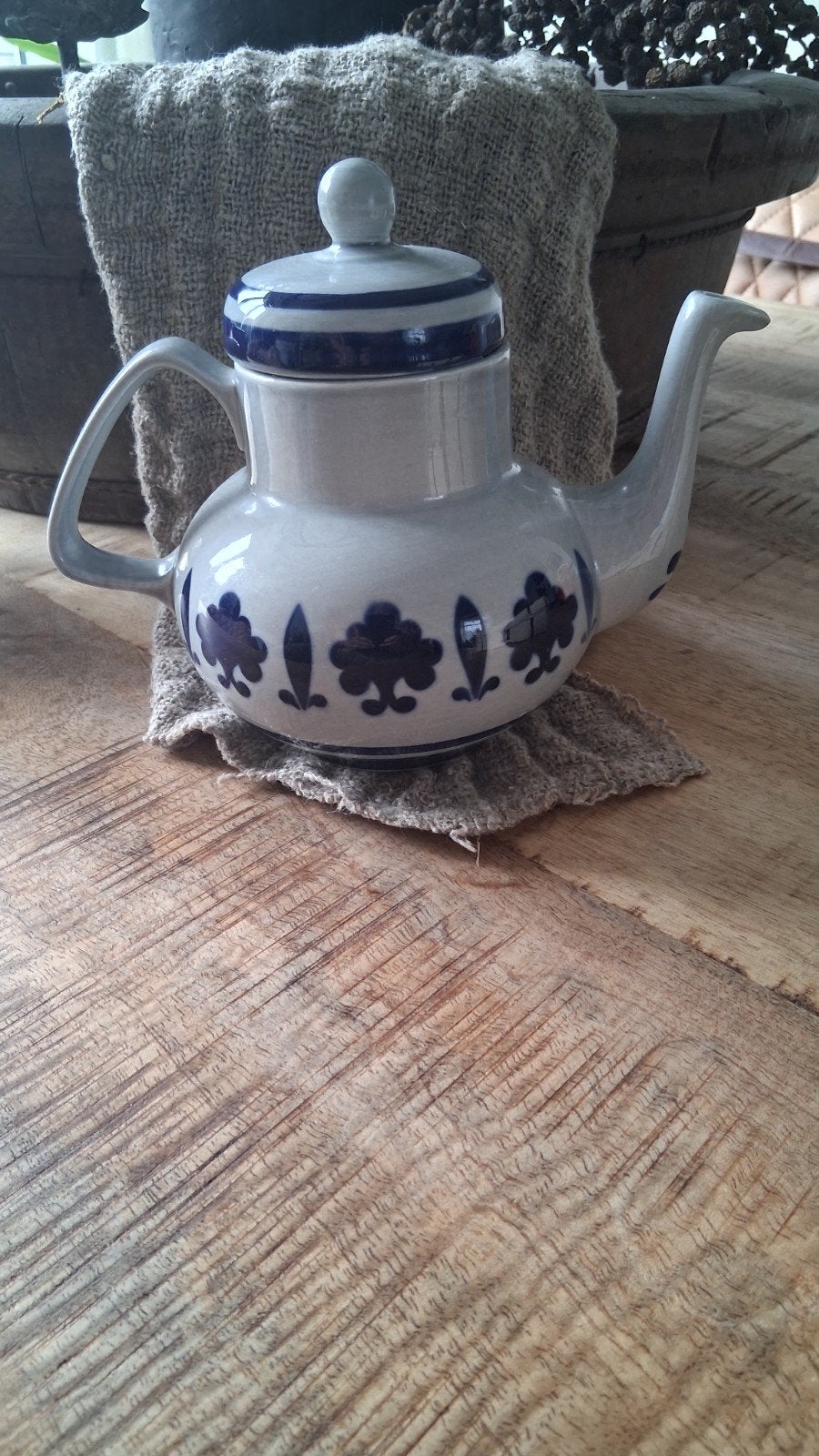Vintage Boch Frères La Louvière theepot, Ophalen of Verzenden