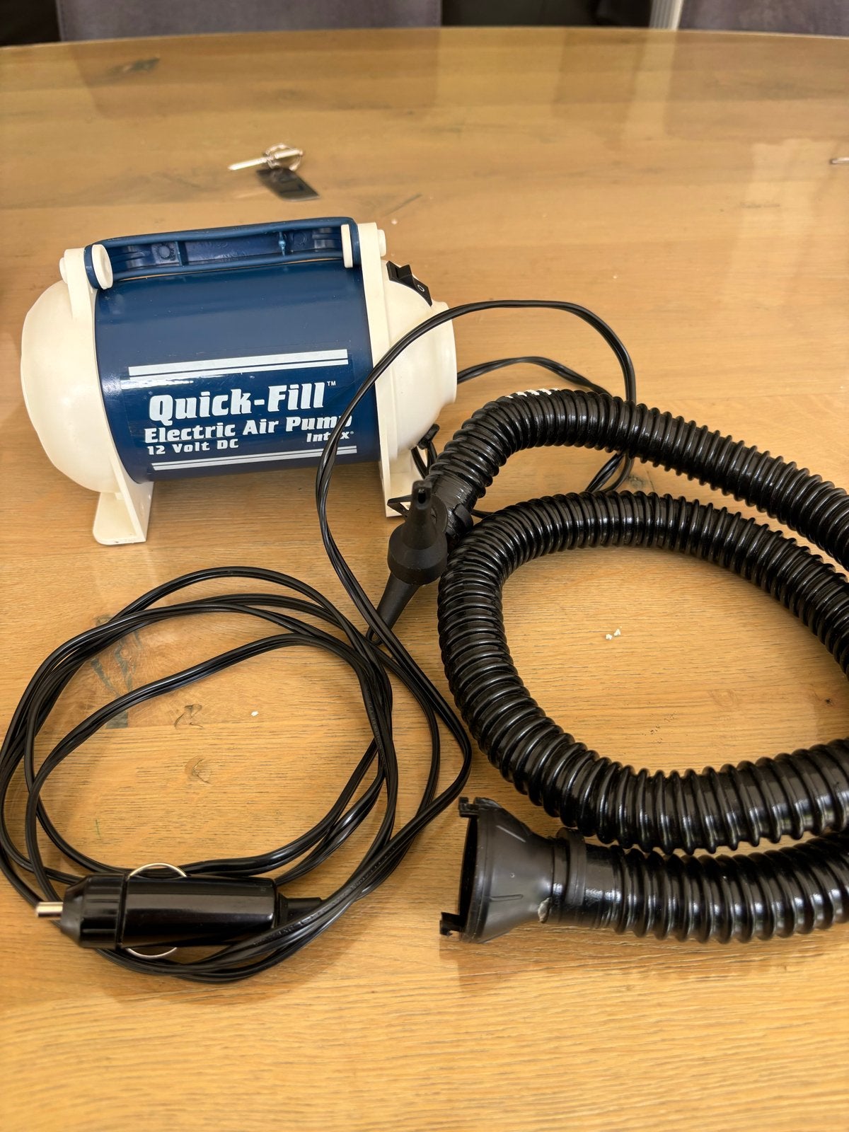 Intex quick-fill electrische luchtpomp 12 volt, Ophalen of Verzenden, Zo goed als nieuw, Elektrisch