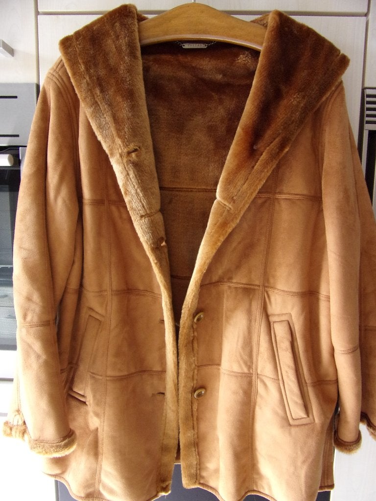 Damesjas met vacht gevoerd Cognac kleur / maat 48 Nieuw, Ophalen of Verzenden, Nieuw, Maat 46/48 (XL) of groter, Bruin