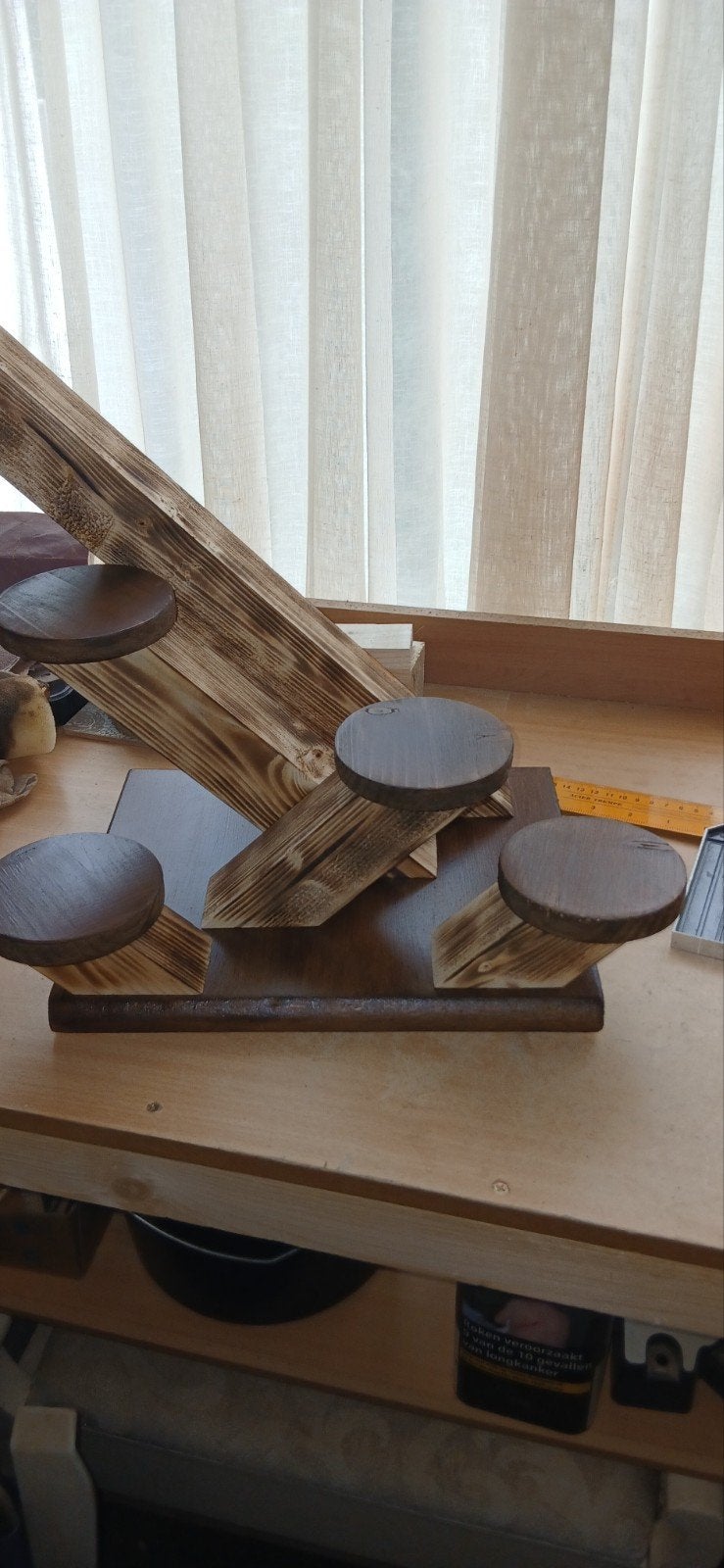 leuke standaard, Ophalen, Nieuw, Bruin, Hout