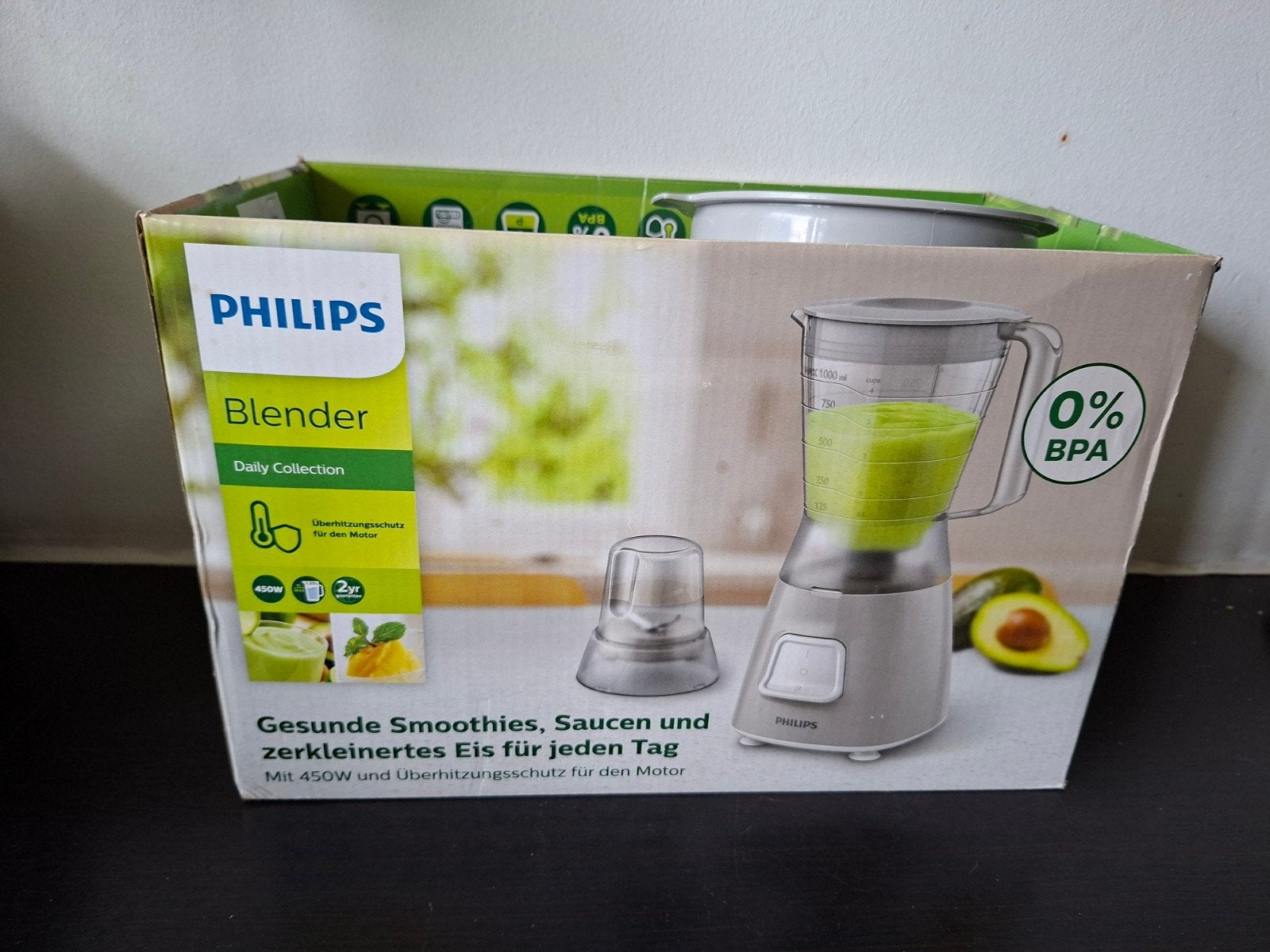 Philips Blender Daily Collection HR2056/00 - 450W, Witgoed en Apparatuur, Blenders, Zo goed als nieuw, Blender, Ophalen of Verzenden