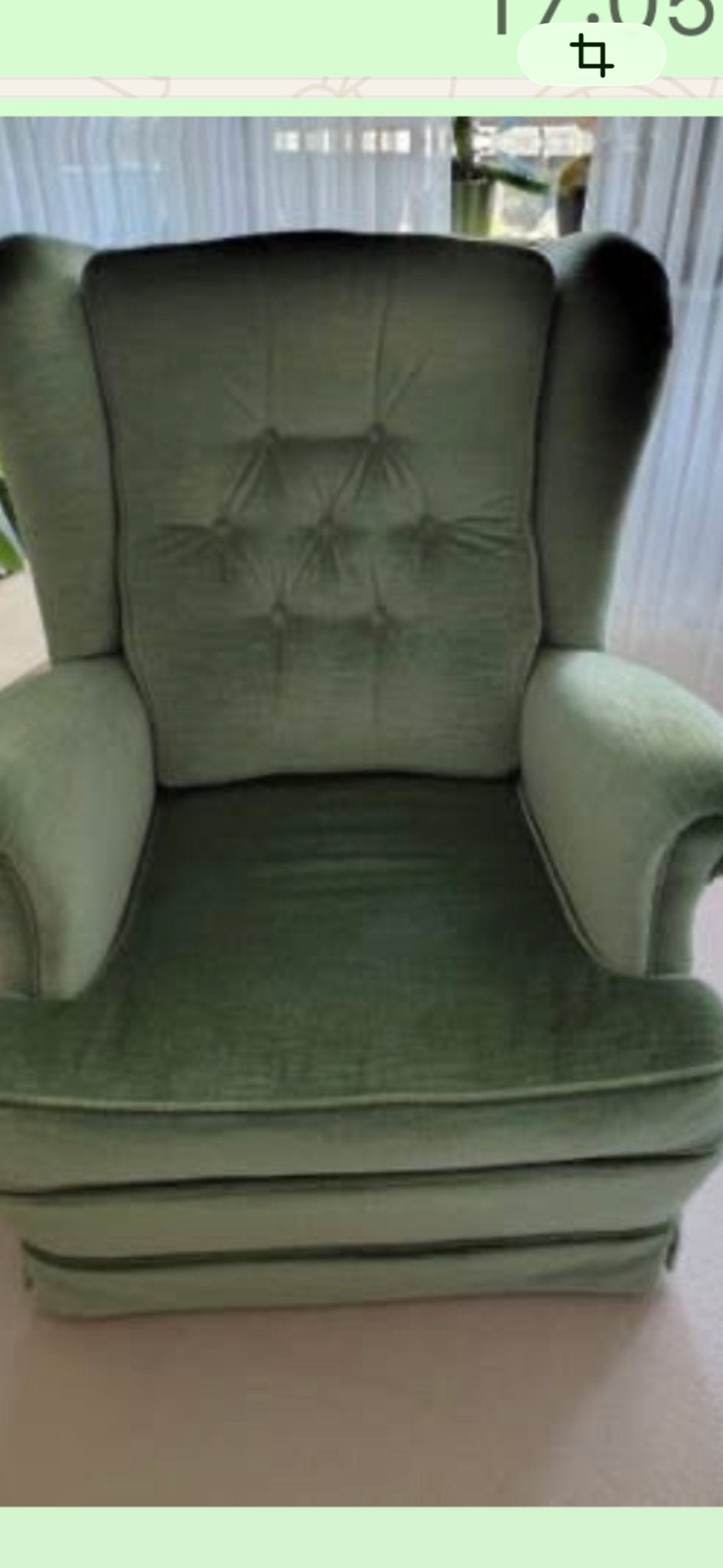 Prachtige groene retro stoel, zit heerlijk!, Ophalen, Gebruikt, Overige kleuren, Eén
