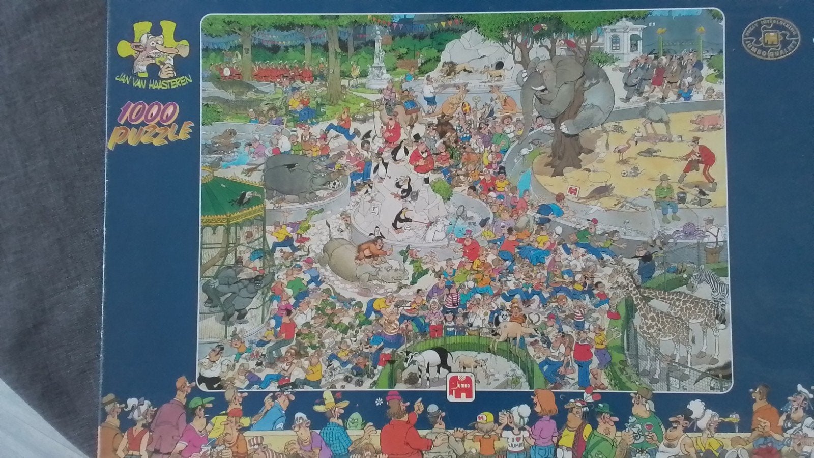 Jan van Haasteren 1000 stukjes puzzel - Dierenpark, Ophalen of Verzenden, 500 t/m 1500 stukjes, Gebruikt, Legpuzzel