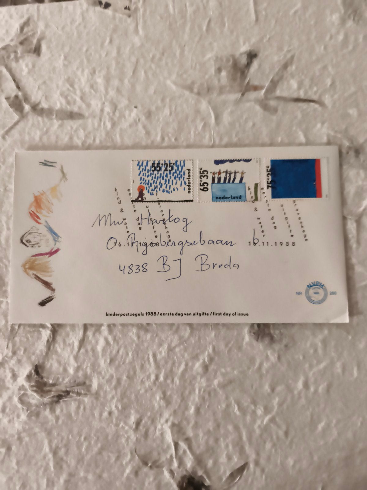 Kinderpostzegels 1988 - Eerste Dag Uitgifte, Ophalen of Verzenden, Beschreven