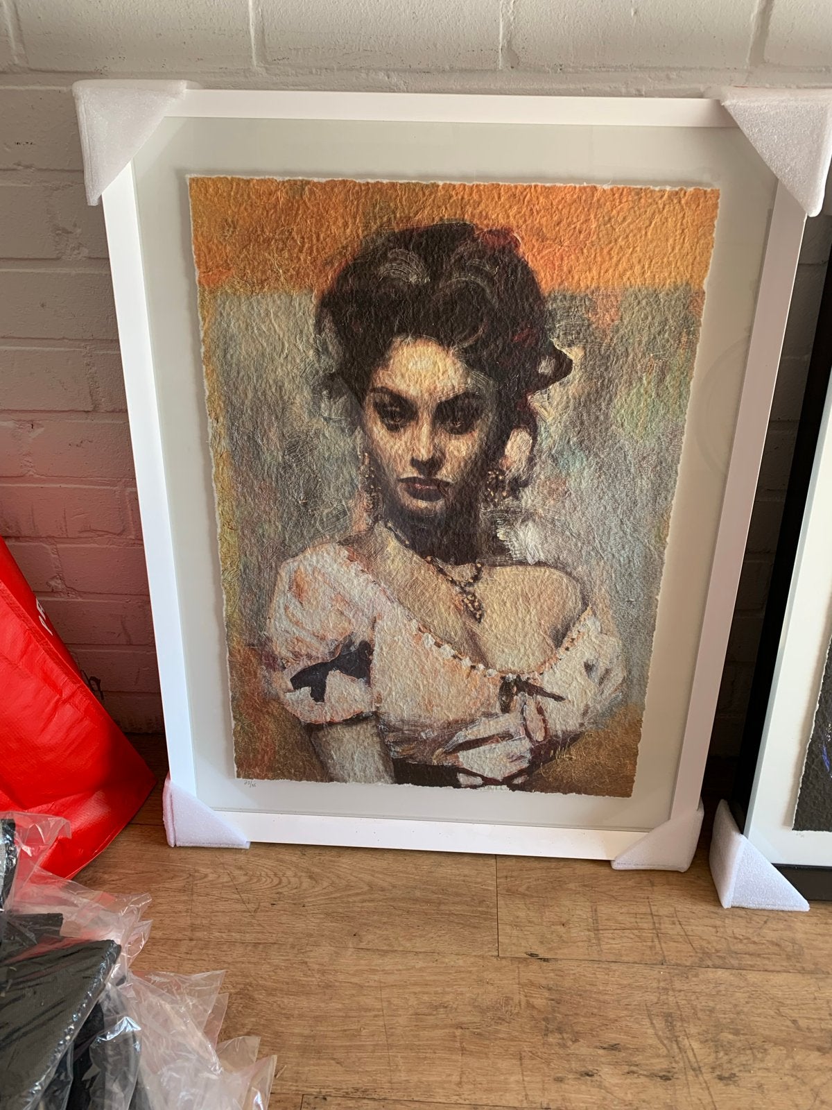 Sophia Loren Peter donkersloot  Schilderij Litho, Antiek en Kunst, Ingelijst, Ophalen of Verzenden, Portret en Figuren, Lithografie