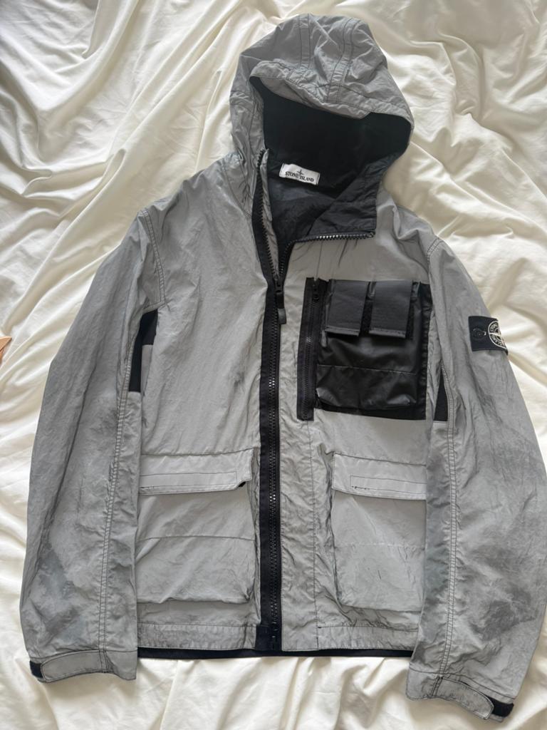 Stone Island GARMENT DYED PLATED REFLECTIVE MUSSOLA GOMMATA, Ophalen of Verzenden, Grijs