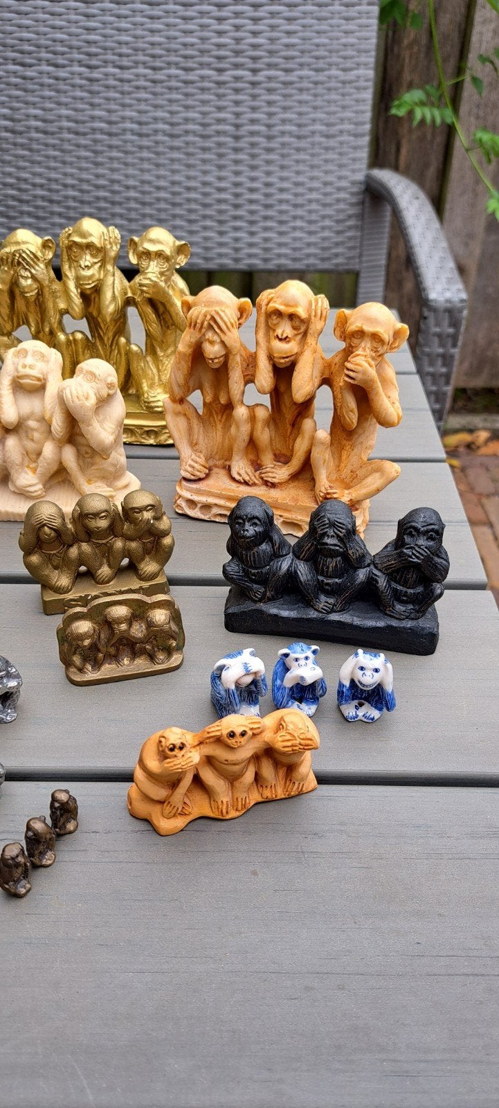 horen, zien en zwijgen Aapjes (klein formaat), Ophalen of Verzenden