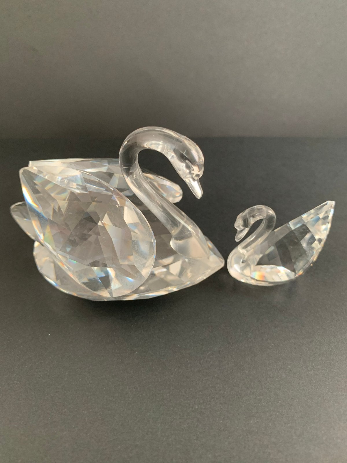 Swarovski zwanen set - Groot en klein, Verzamelen, Swarovski, Ophalen, Zo goed als nieuw, Figuurtje