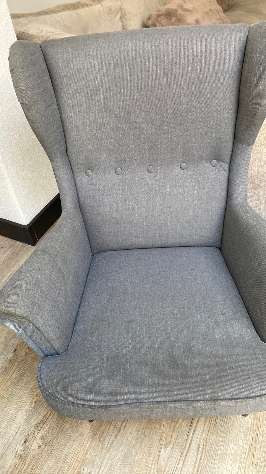 Ikea stoel met voetenbankje, Ophalen, Gebruikt, 50 tot 75 cm