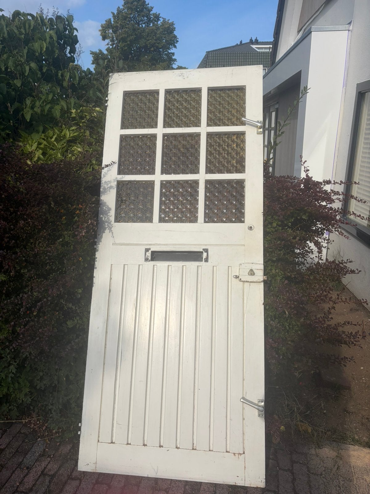 Gratis af te halen Voordeur hout met glas 88 x 211.5, Ophalen of Verzenden, 200 tot 215 cm, Glas, Buitendeur