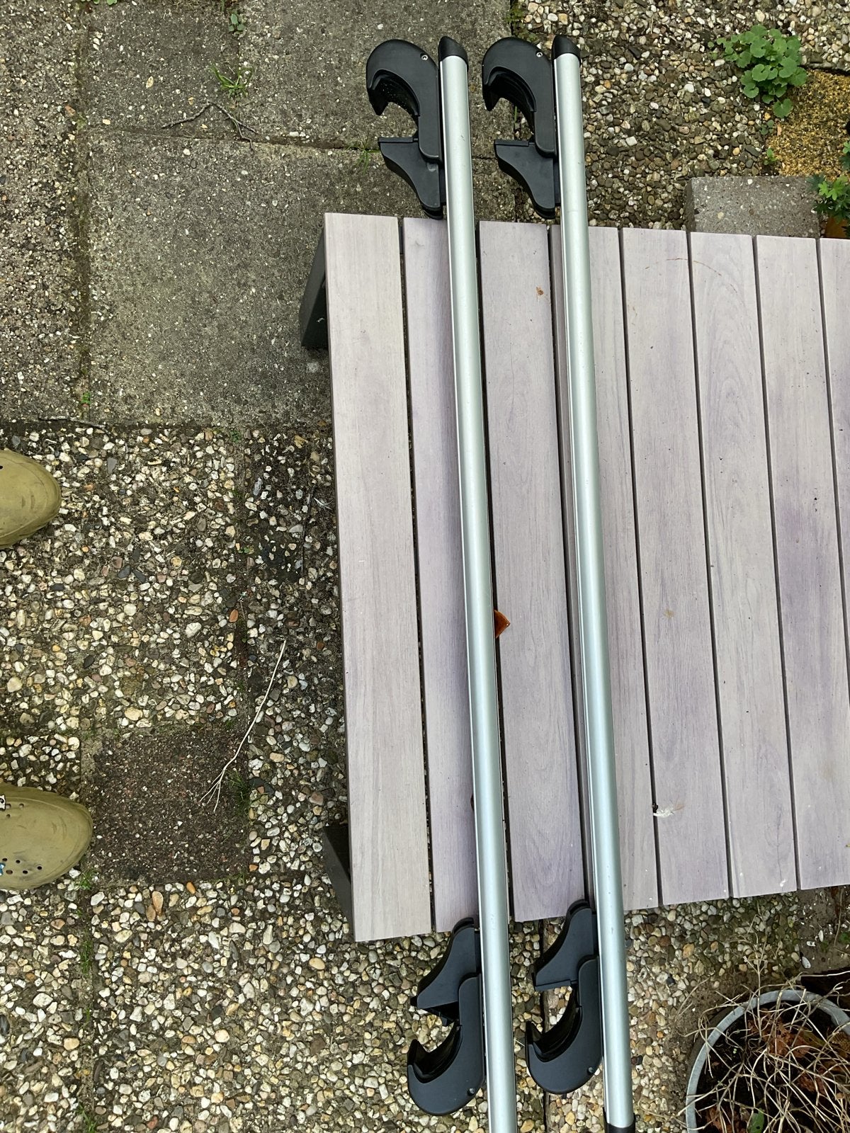 Dakdragers voor Toyota Rav 4 (2014-2018) met dakrail, Auto diversen, Ophalen of Verzenden, Gebruikt