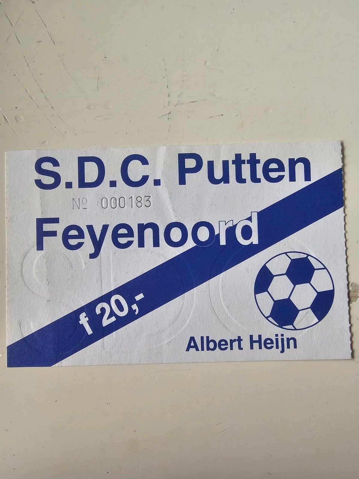 kaartje s.d.c.putten-feyenoord, Verzenden, Feyenoord, Poster, Plaatje of Sticker