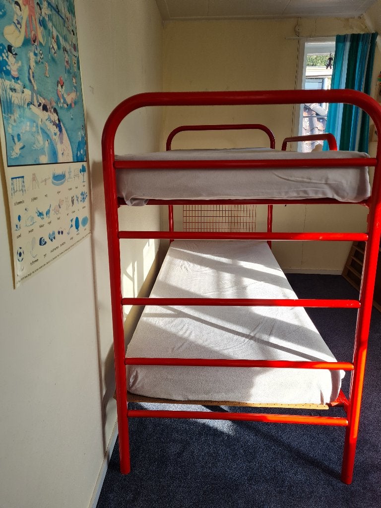 metalen stapelbed, Ophalen, Gebruikt, 90 cm, Tweepersoons