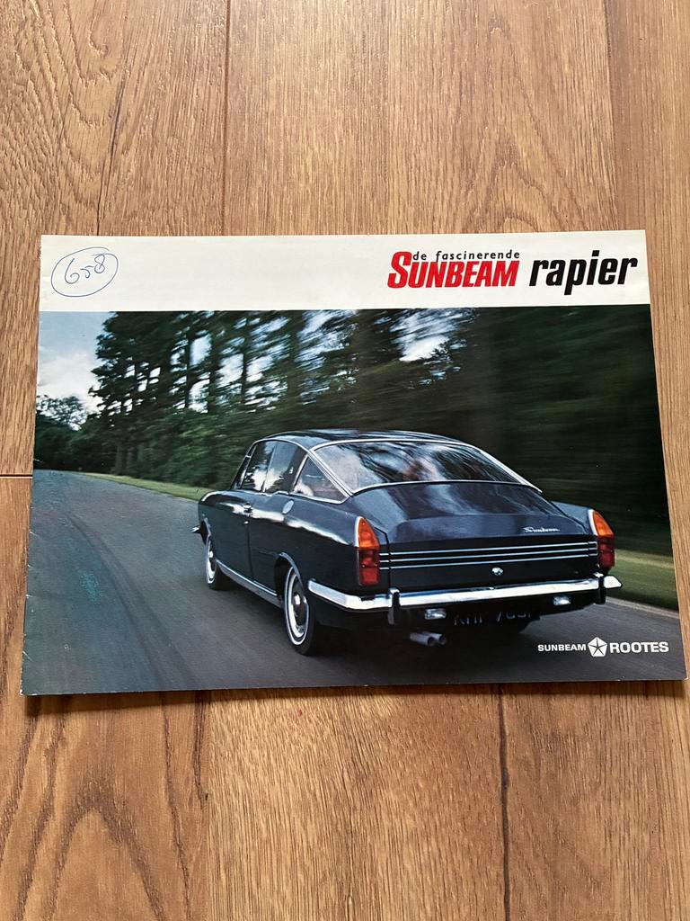 Sunbeam Rapier brochure, Ophalen of Verzenden, Zo goed als nieuw, Overige merken
