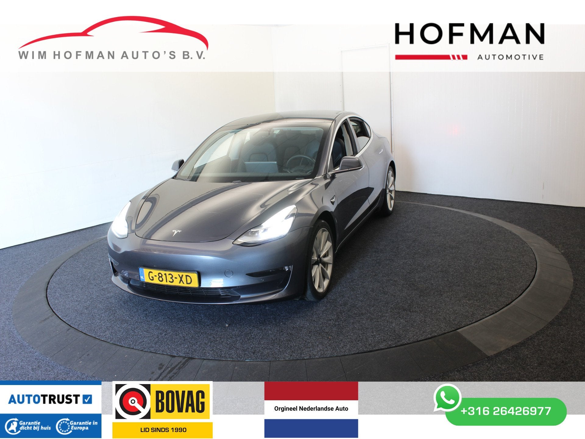 Tesla Model 3 Long Range AWD 75 kWh Draagarmen + HV Accu ver, Auto's, Tesla, Stoelverwarming, Met garantie (alle), Origineel Nederlands