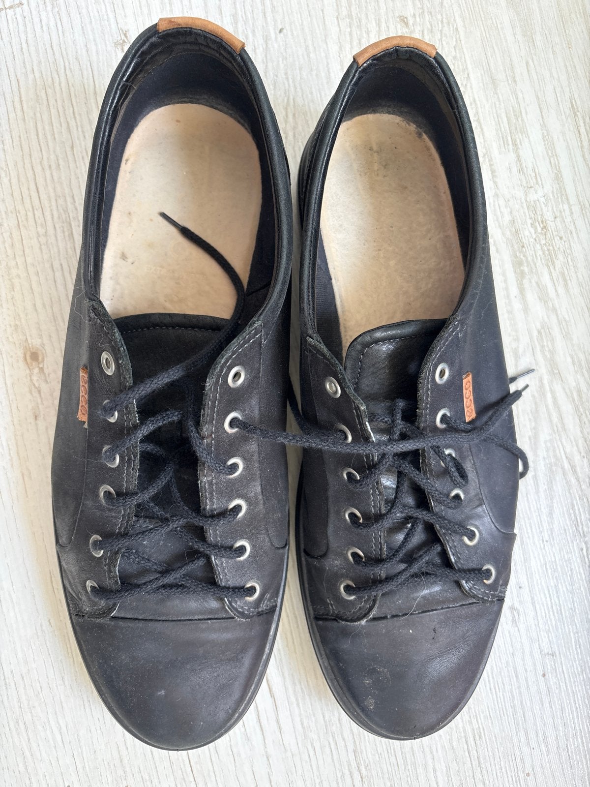 ECCO Zwarte Leren Sneakers - Maat 50, Kleding | Heren, Schoenen, Ophalen, Zwart, Sneakers of Gympen, Gedragen