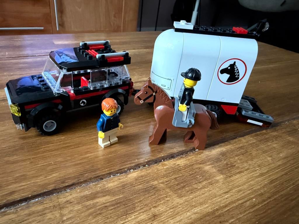 LEGO City Jeep met paardentrailer - 7635, Ophalen of Verzenden, Zo goed als nieuw