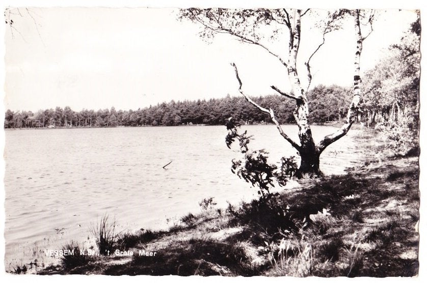 Vessem t grote meer Gelopen Ansichtkaart (B1819), Ophalen of Verzenden, 1940 tot 1960, Gelopen
