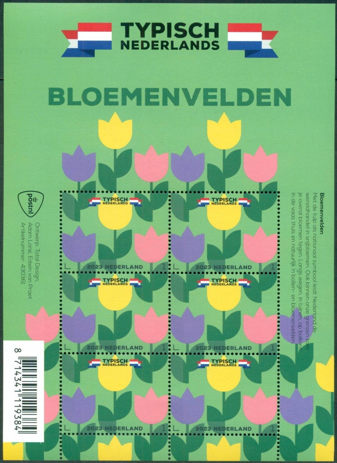 2023 Vel Typisch Nederlands Bloemenvelden Postfris., Verzenden, Postfris