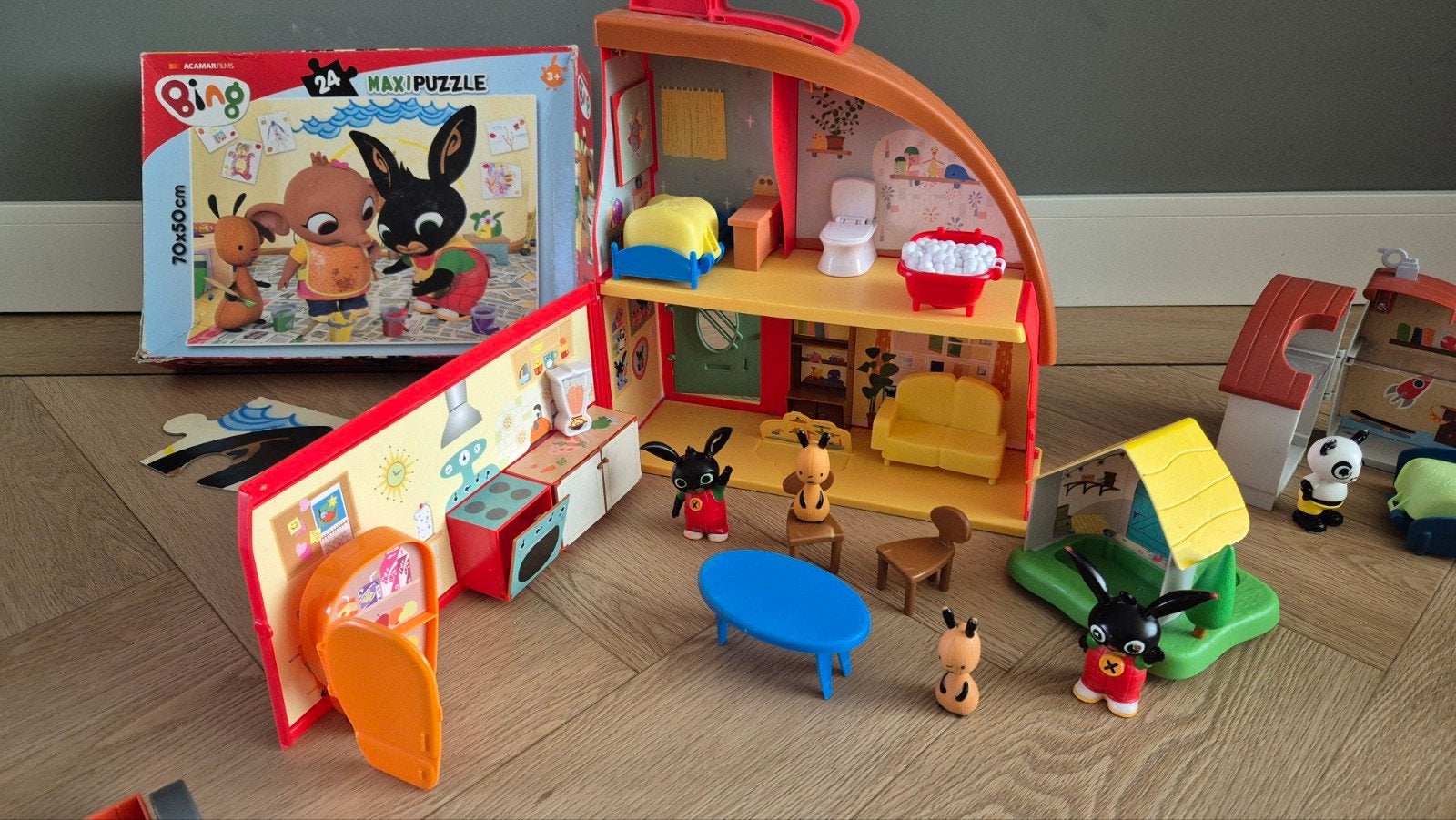 Bing Speelgoed Set: Huis, Trein, Puzzel & Figuren, Ophalen of Verzenden, Gebruikt, Jongen of Meisje