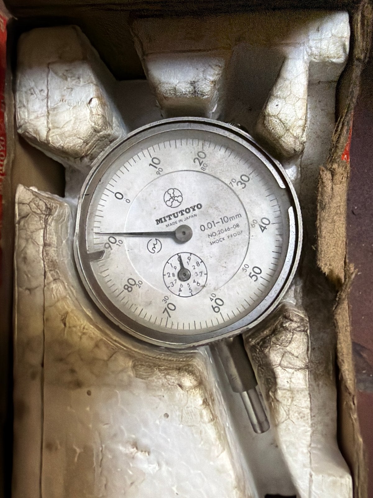 Mitutoyo 0.01-10mm Schokbestendige Meetklok, Ophalen of Verzenden, Gebruikt, Overige typen, Overige merken