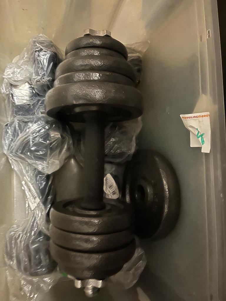 Gietijzer dumbells 2x, Sport en Fitness, Fitnessmaterialen, Ophalen, Nieuw, Dumbbell