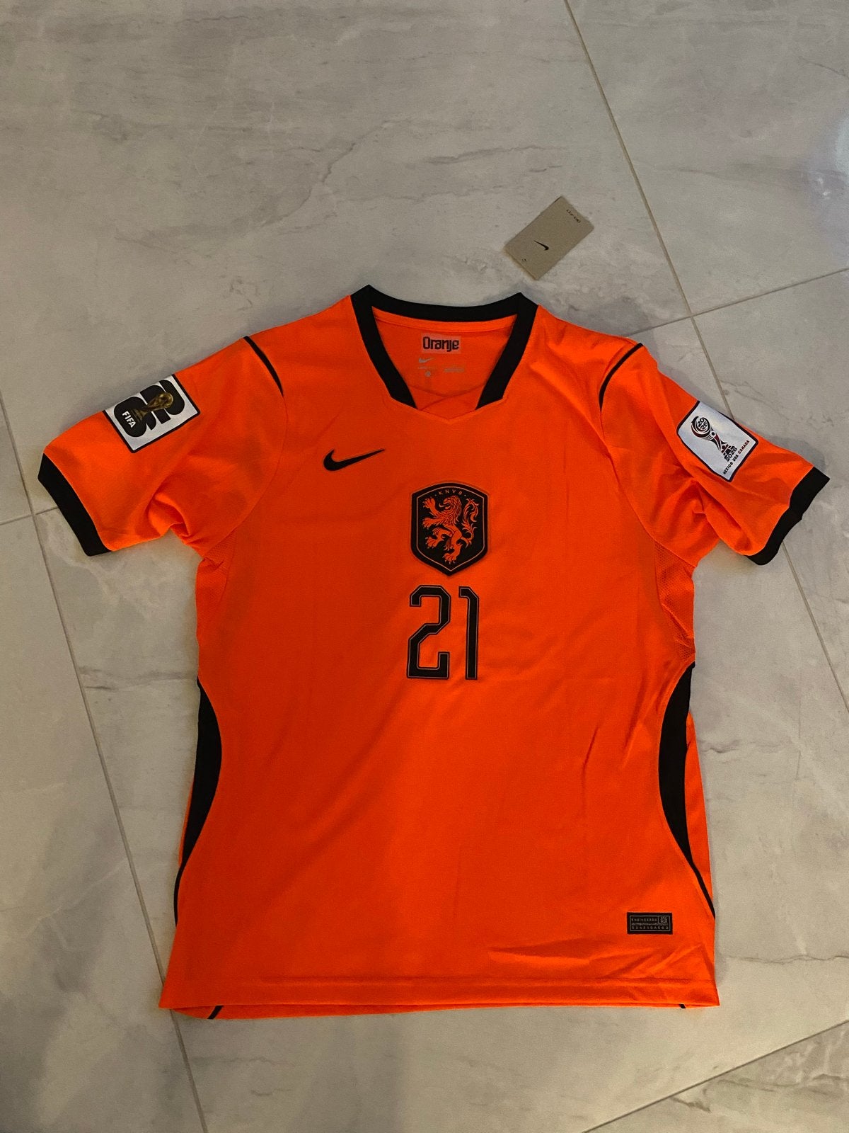 WK 2026 Frenkie de Jong Oranje Shirt Maat L, Sport en Fitness, Voetbal, Maat L, Ophalen of Verzenden, Nieuw, Shirt