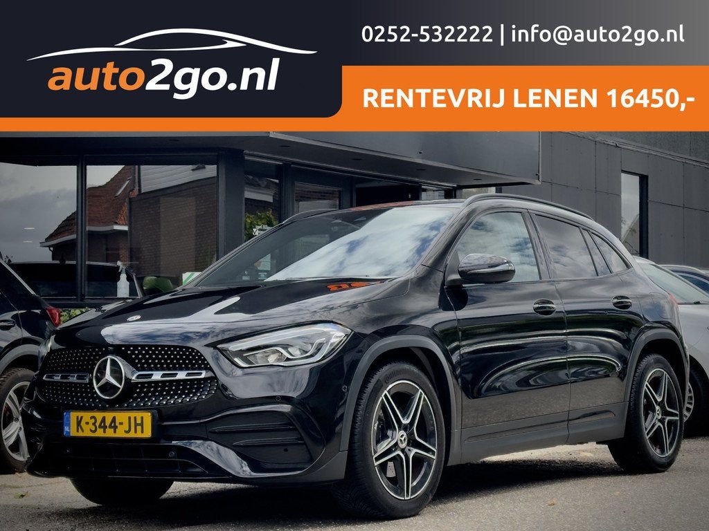 Mercedes-Benz GLA 200 AUT7 AMG SOLUTION 105D.KM LEDER NAVI C, Auto's, Mercedes-Benz, Zwart, Origineel Nederlands, 75 €/maand, 165 pk