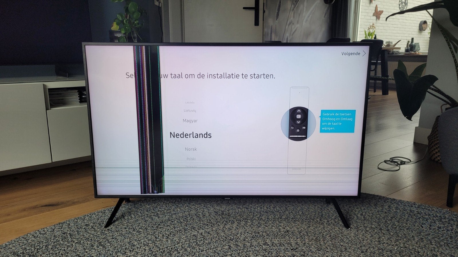 Samsung QE49Q6 Qled tv 49" met defect scherm, Ophalen, 50 Hz, Samsung, 100 cm of meer