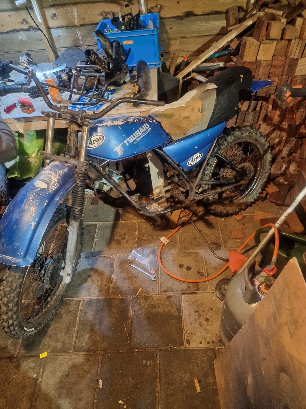yamaha dt125mx rollend en remmend frame, Fietsen en Brommers, Ophalen, Gebruikt, Yamaha