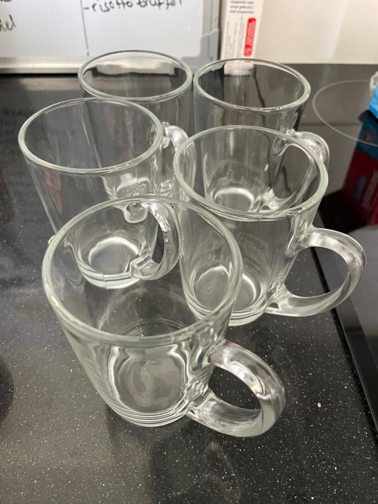Set van 5 theeglazen - 200ml, Ophalen, Gebruikt, Glas
