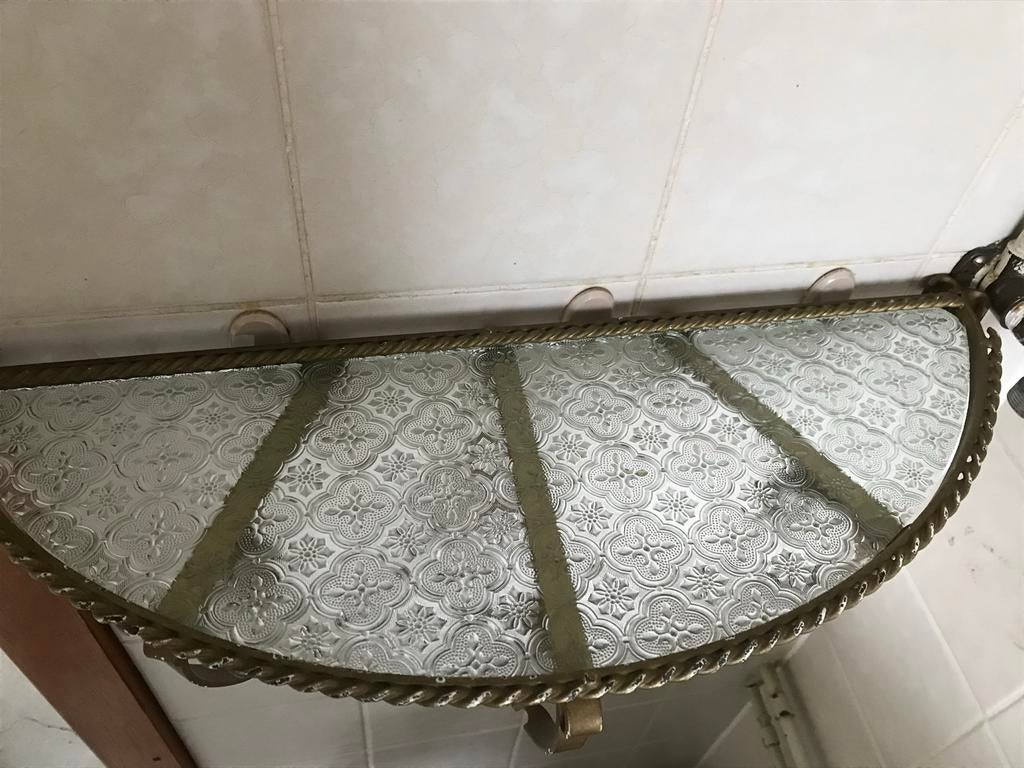 Wandplankje met glasplaatje, Ophalen of Verzenden