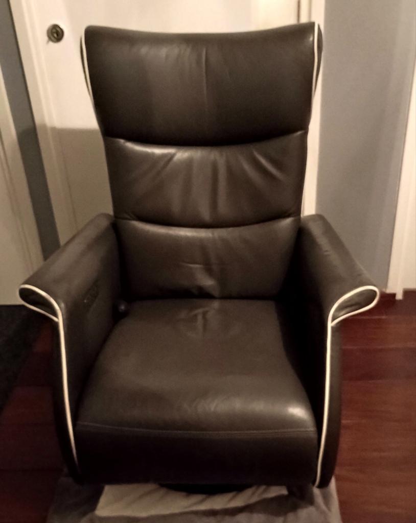 Relax fauteuil stoel Prominent bruin extra small, Huis en Inrichting, Fauteuils, Ophalen, Minder dan 75 cm, Leer, Ontworpen door Frans Molenaar