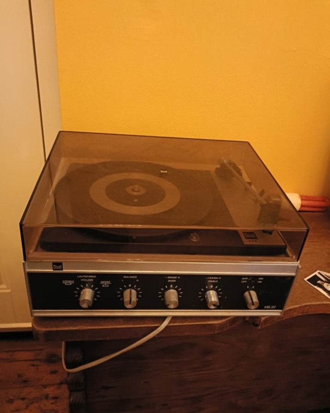 Vintage Dual HS 27 Platenspeler met Versterker, Ophalen of Verzenden, Gebruikt, Platenspeler, Dual