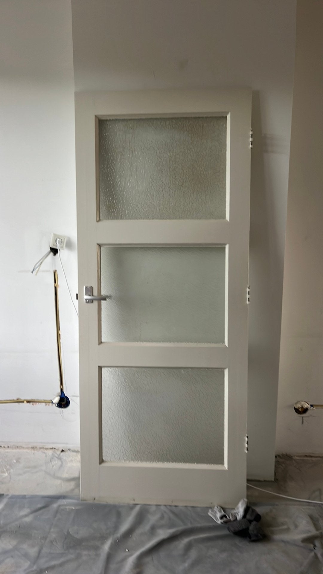 Deur met glas., Ophalen, Gebruikt, 80 tot 100 cm, Binnendeur