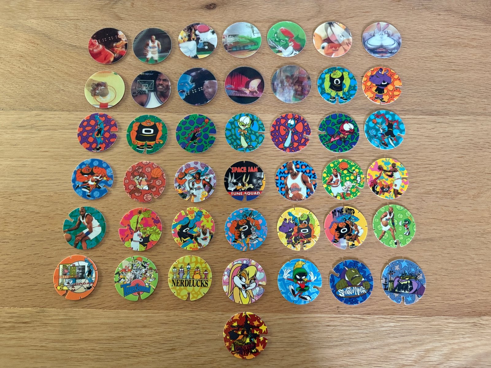 Space Jam Tazos 1996 - Michael Jordan & Looney Tunes, Ophalen of Verzenden, Looney Tunes, Verzameling